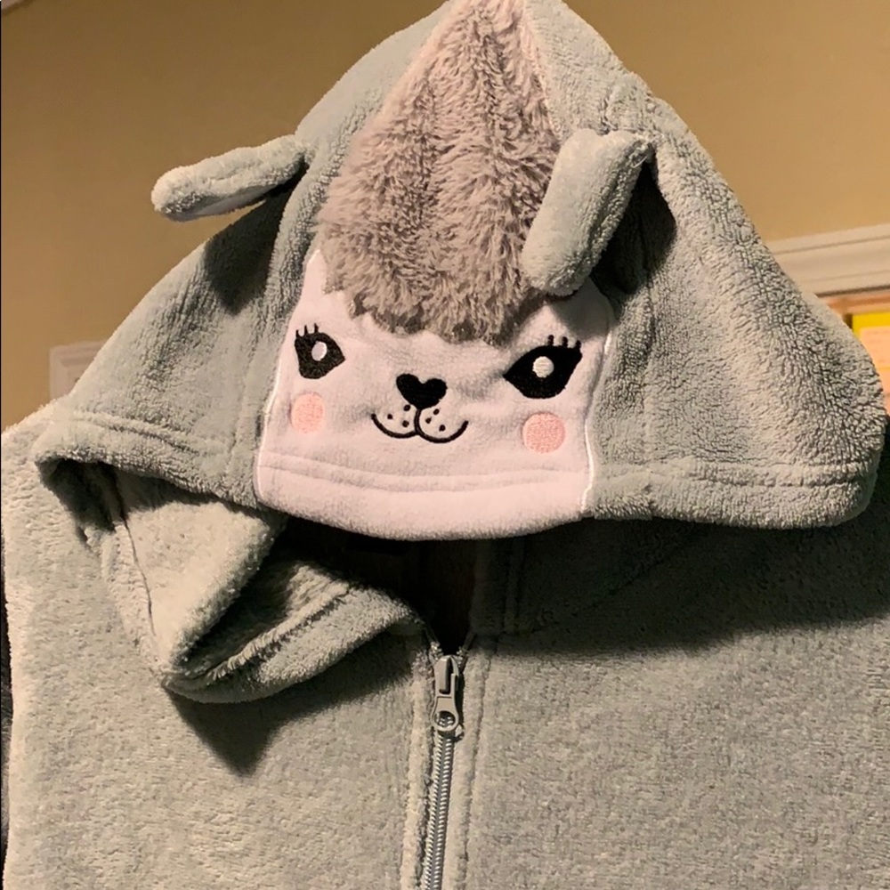 llama onesie size adult large